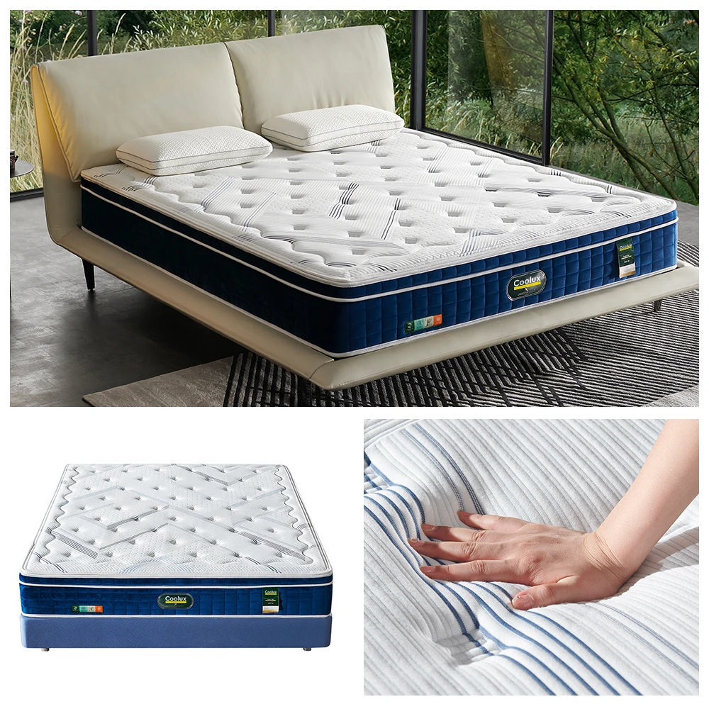 (Разработанно специально для заказчика)/поо (производство оригинального Высокое качество Современный 12-дюймовые толстые гостиничный матрас в коробке джинсовые платья-комбинезоны с карманами «King», «Queen» гелевый матрас из пены с эффектом памяти