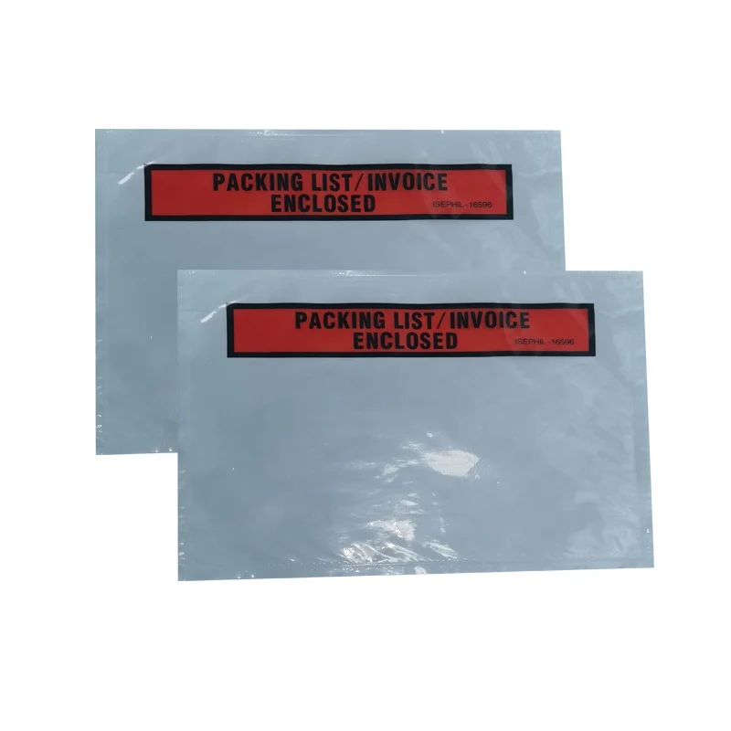 Self--adhesive security  invoice enclosed pouch envelope
