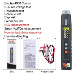 GVDA New Pen type True RMS Smart Multimeter with NCV detection