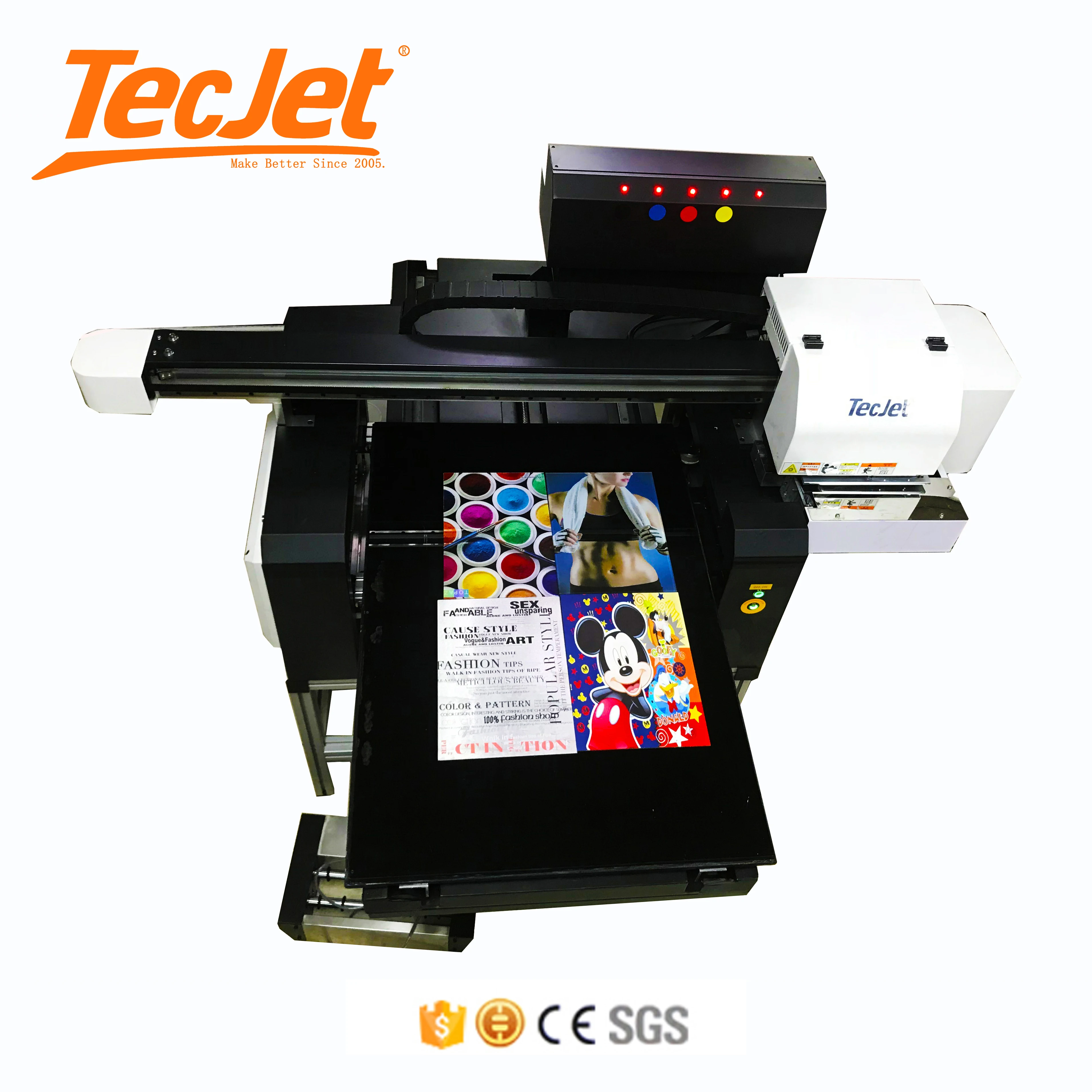 TECJET DX5 DX7 XP600 printhead 6090 uv printer business card printing machine