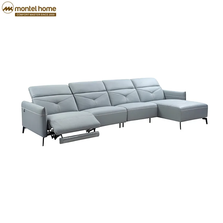 Luxury Home Furniture Sectional Leather Sofa Wholesale Couch Bed Functional Recliner Living Room