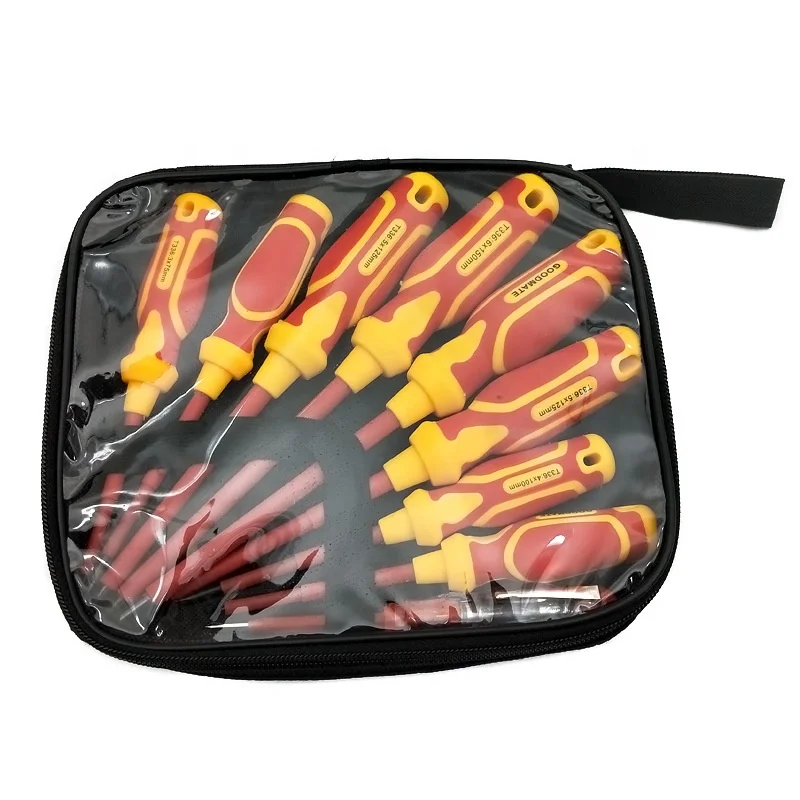 9 pcs Insulated Screwdriver 8pcs Insulated Screwdriver Set Bag Voltage Tester Screwdriver