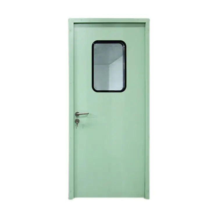 High Standard Hygienic Medical Clean Room Glass Doors Stainless Steel Hpl Door
