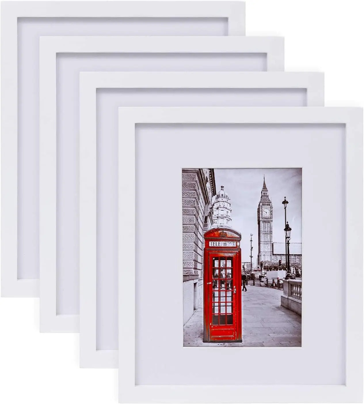 11x14 Picture Frame  Made of Solid Wood and Strong Durable Glass, Display 8x10 and 8.5x11 Photo with Mat