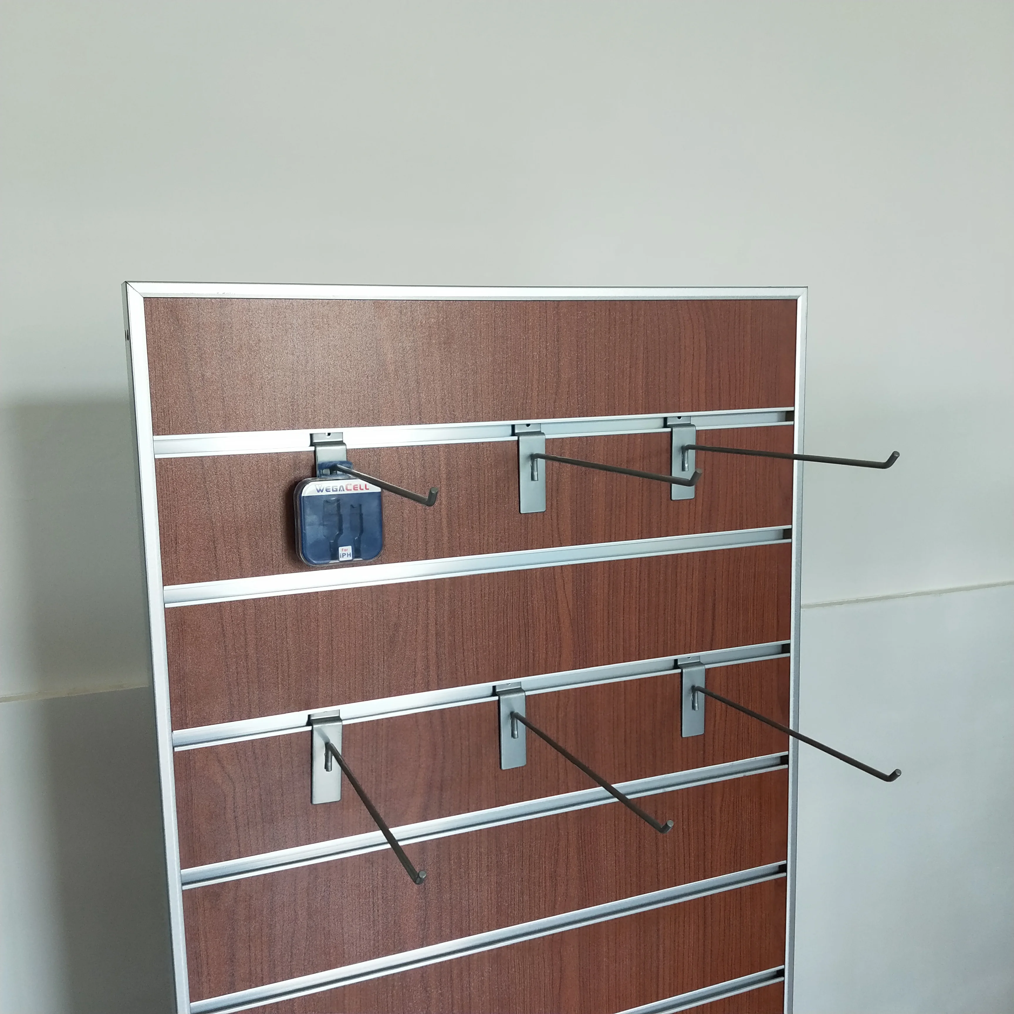 Shop t-shirt coat rack slat board wall metal hook panel accessory cheapest grooved panel slatwall display stand