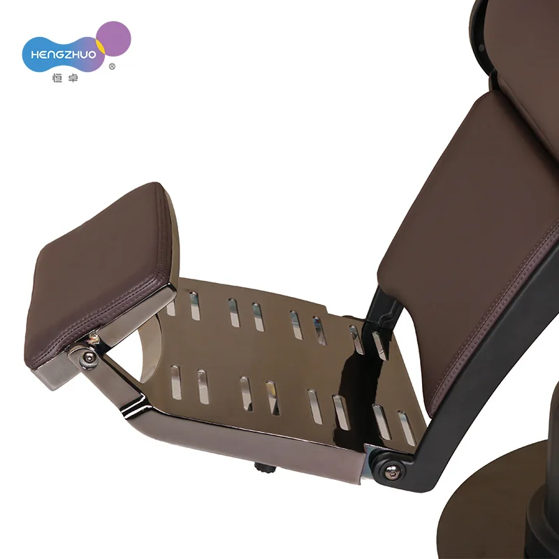 Electric Barber Chair for Beauty Salon and Hair Salon with Stainless Steel Metal Base and USB Port Rotatable  Hairdressing Chair