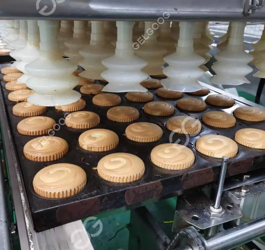 Commercial Manufacturing Pastry Cake Pop Machine Production Line Sweet Walnut Cake Baking Cup Cake Machine