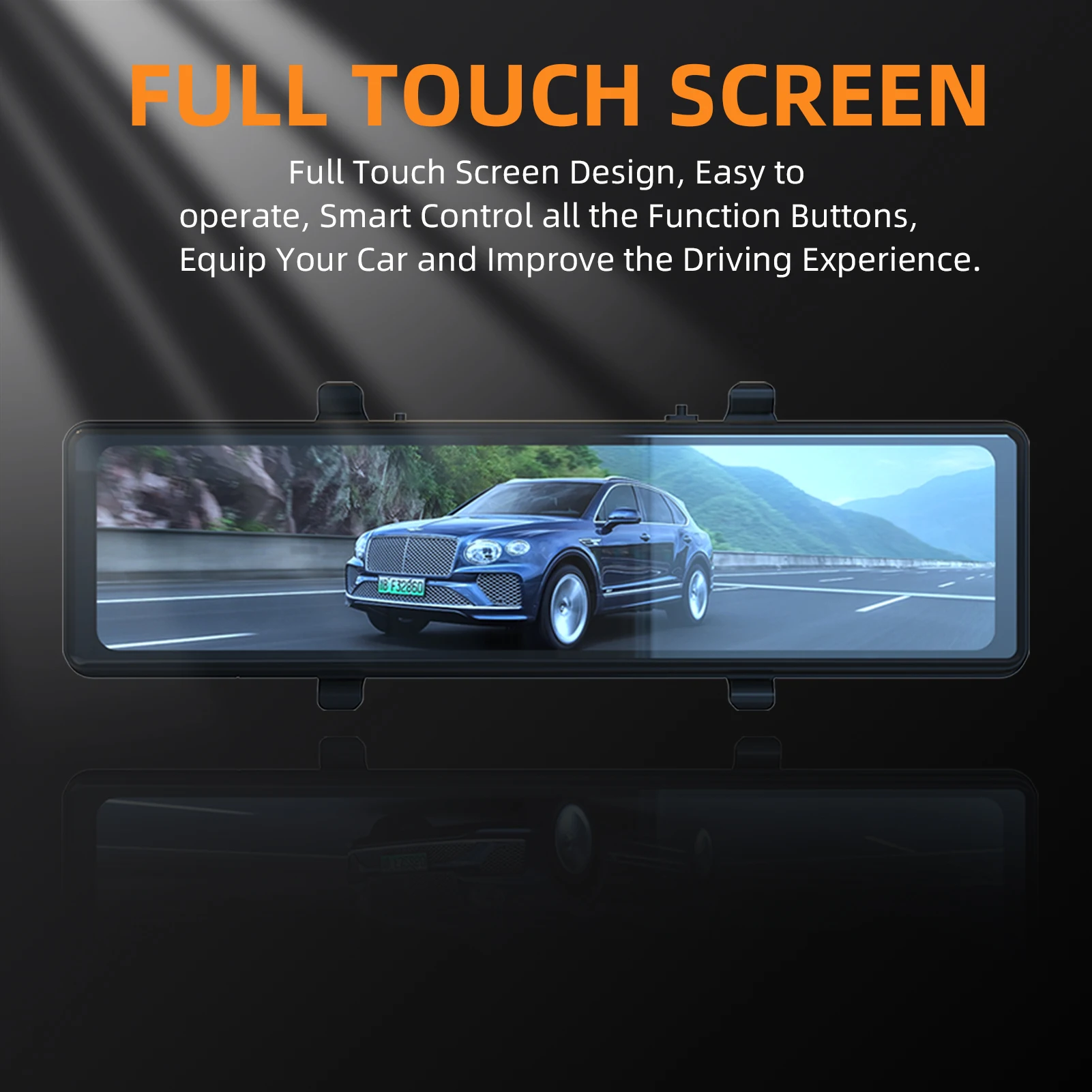 Hot selling and popular 11.26 inch dash cam with G-sensor and HD night vision