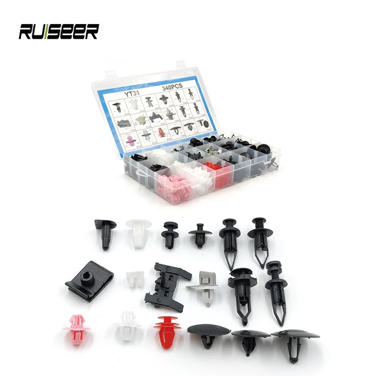 340 шт в коробке 23 видов автомобилей Пластиковые Крепежные Зажимы набор смешанные Авто кузова пуш-ап фиксатор булавки заклепки бампер обшивки двери Крепежная
