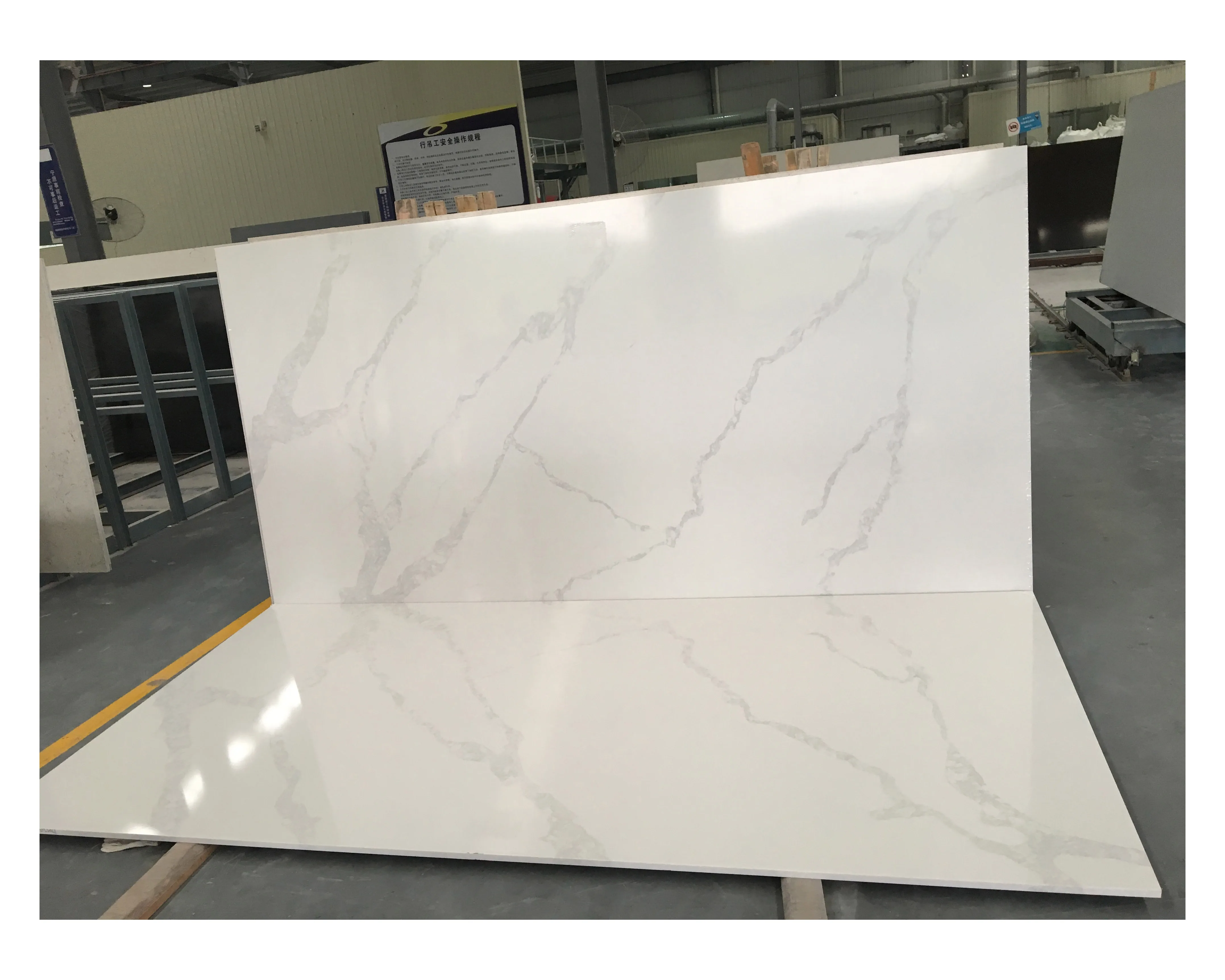 High Quality Imitated Marble Jumbo Size Quartz Slab Calacatta Nuvo White Super Veins Calacatta Quartz Stone Slab Price