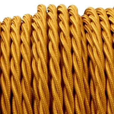 Wholesale 2/3*0.75 Twisted Braided Cable  Colorful Textile Copper Electric Wire Decor For Fixture Lighting