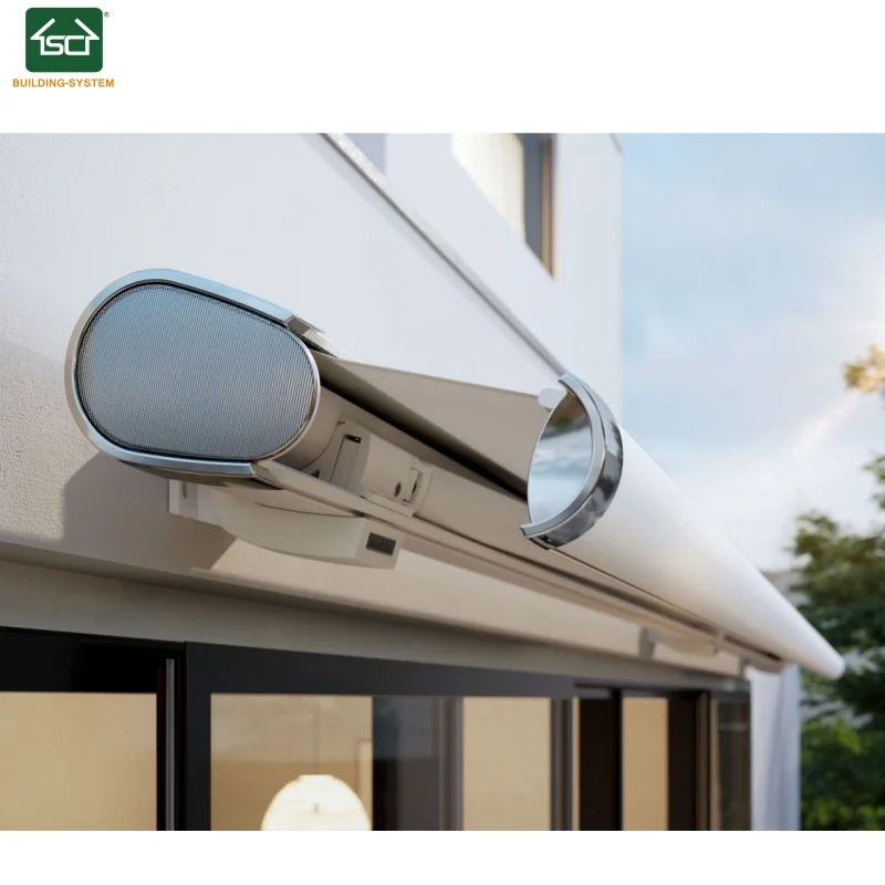 CE Approved Motorized Semi-Cassette Custom Electric Retractable Outdoor Awnings Customizable Electric Retractable Awning