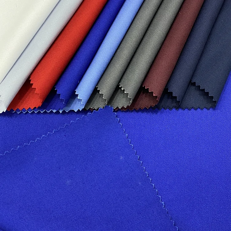 Fashionable Soft Plain 65% Polyester 35% Cotton  Fabric Twill Hospital Uniform Fabric TC Twill Fabric For Workwear