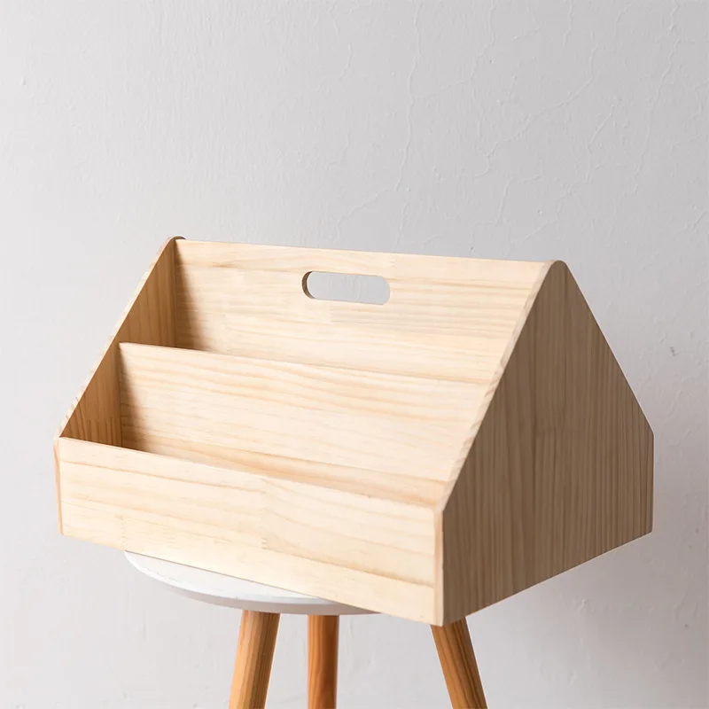 Multifunction Plywood Book Holder Storage Organizer Divider File Paper Magazine Newspaper Rack Holder Office Desktop Bookshelf