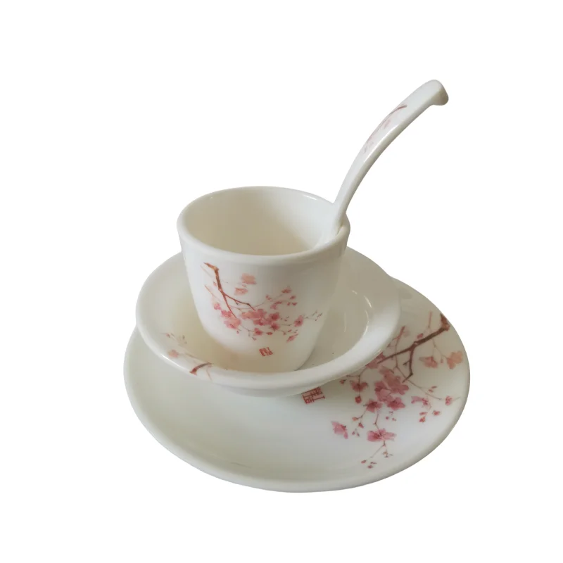 A5  melamine tableware restaurant set of four pieces  commercial hotel palace style dishes self-service bowls, spoons, cups