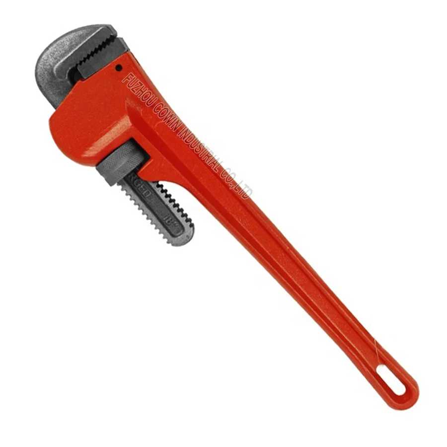 Pipe wrench plumbing tools 8inch--48inch heavy duty adjustable straight pipe wrench with CrV hook jaw