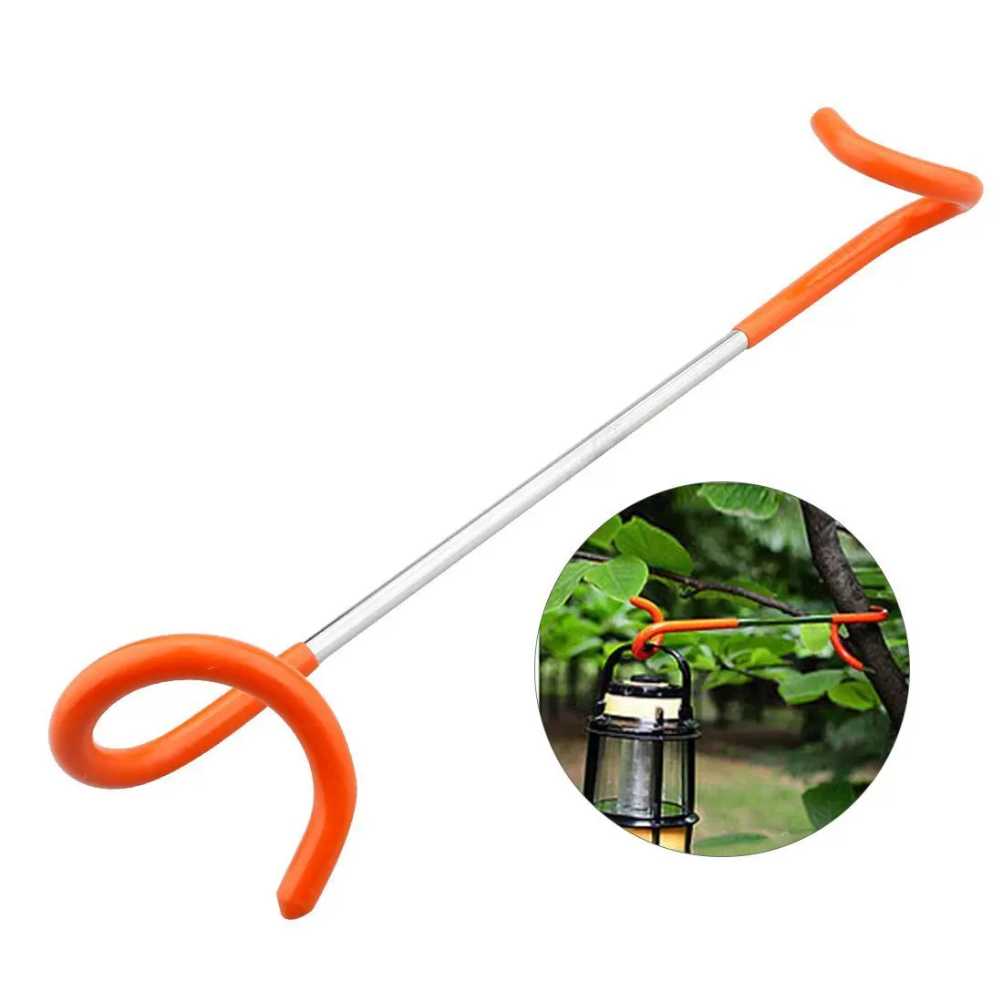 Metal pear shaped hooks camping multifunctional S metal two-way camp tent lamp hook steam lamp metal long hooks