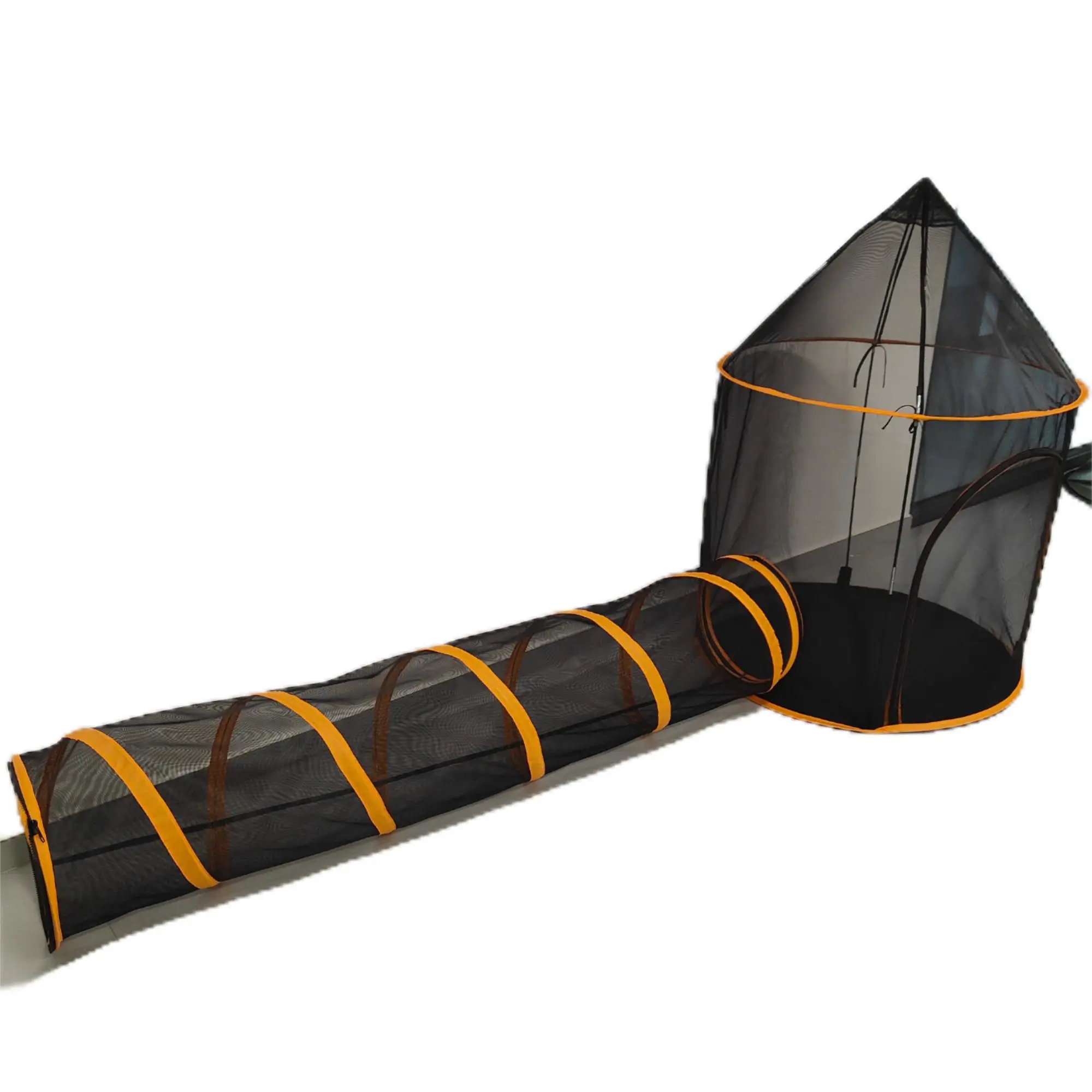 Интерактивные игрушки для домашних животных треугольник 2 в 1 палатка с туннелем наружные оранжевые палатки кошек и собак плотная сетчатая застежка-молния