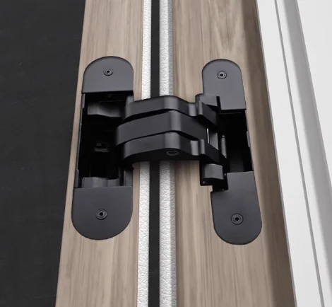 3D invisible concealed adjustable Off-axis panel hinge zinc alloy hidden hinge for decoration wainscot board wooden swing door