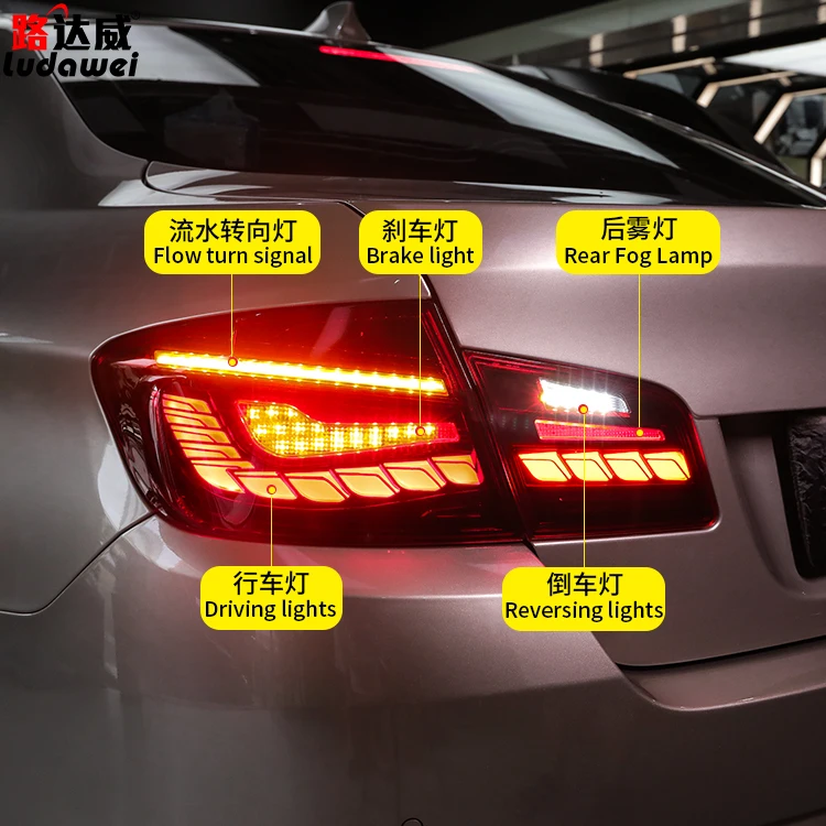 Taillight For BMW F10 5 series LED Tail Lamp Upgrade For Dragon Scale Auto Modify Accessories