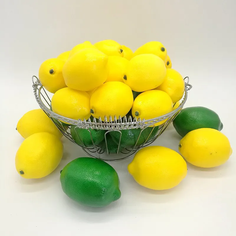 Artificial Lemons Fake Fruit Lemons Artificial Lifelike Simulation Lemon for Home House Kitchen Party Decoration