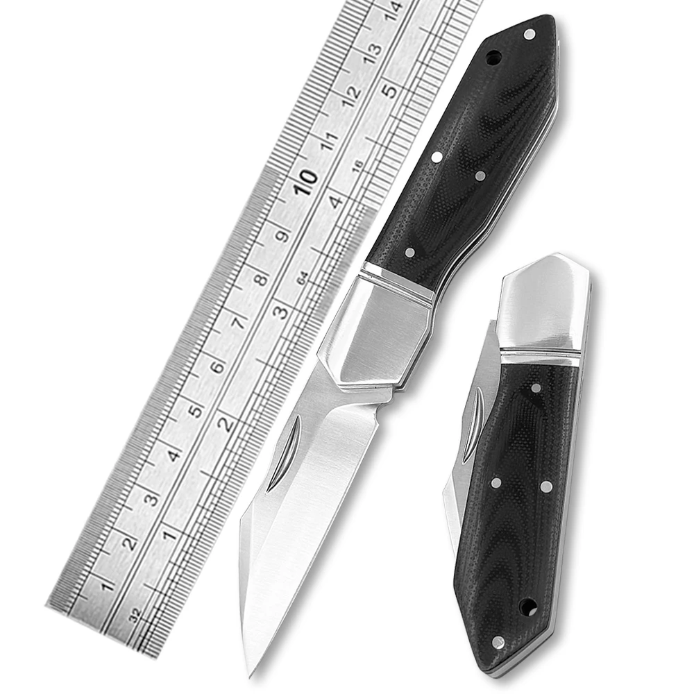 D2 steel blade black color G10 handle survival outdoor g10 bone handle portable camping knife
