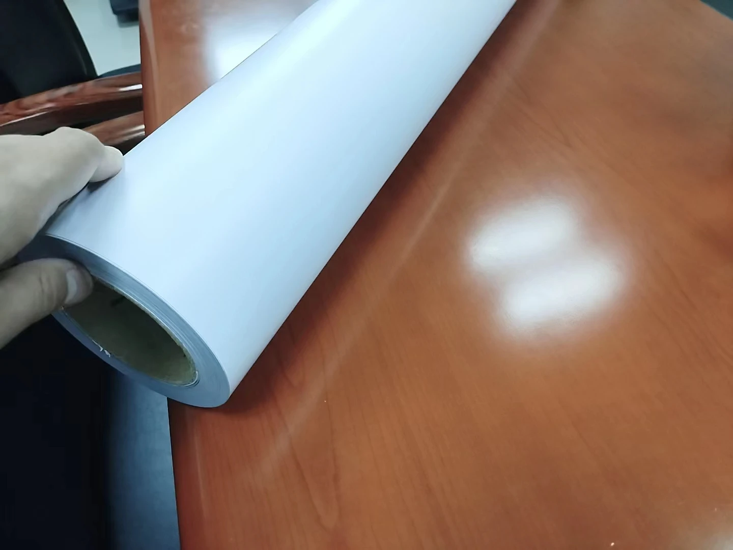 220um ПВХ пленка жесткий лист синтетическая бумага эко растворитель матовая полипропиленовая Серая задняя часть