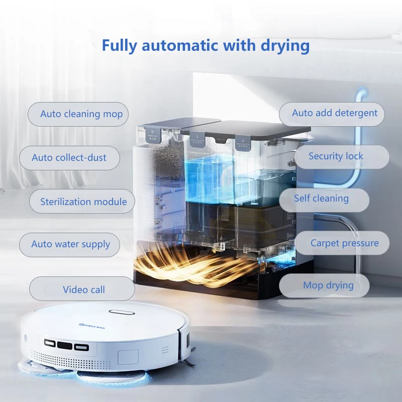 2023 Best Robot Vacuum Cleaner Room Cleaner Robot Lift Mop Auto Wash and Dry Mop With Tuya APP Control
