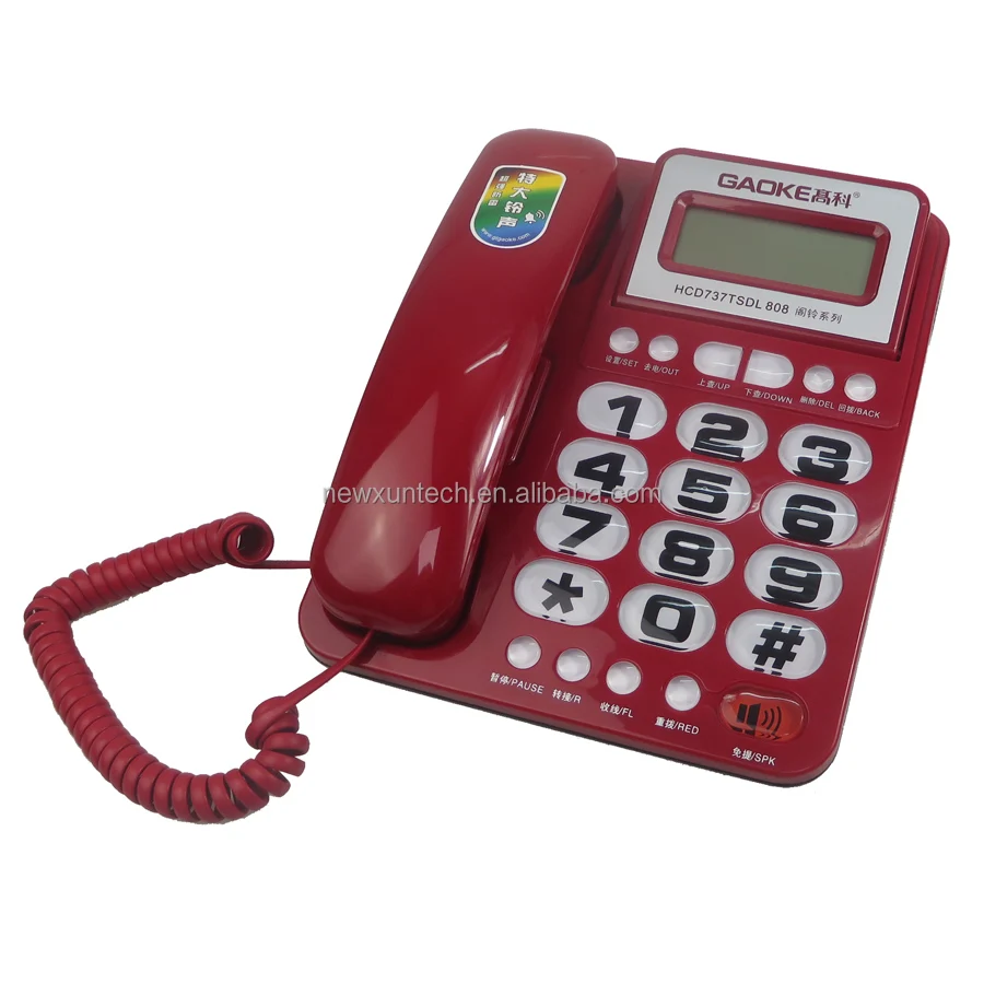 Corded telephone with movable LCD display landline phones office telephone home phone