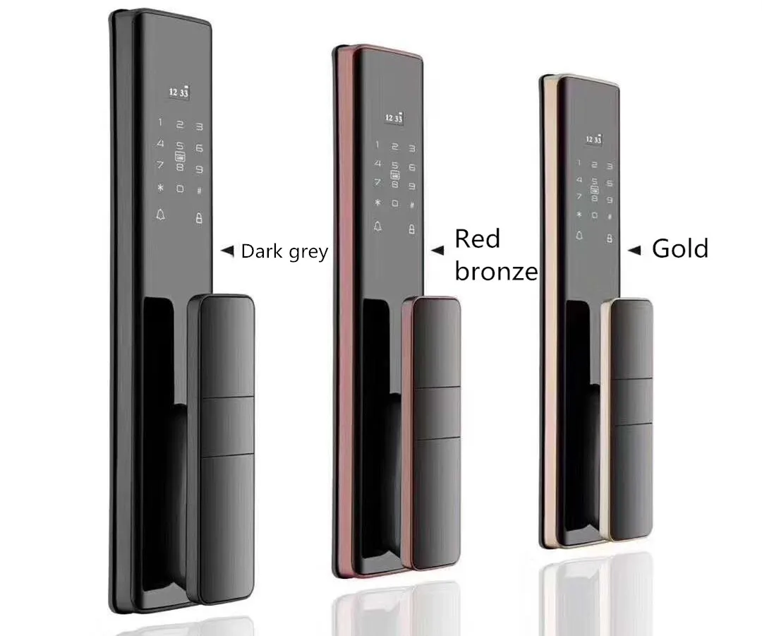 Smart Remote Control Residence Biometric Locks Fingerprint Digital Code Card Key Tuya WiFi APP Smart Door Lock