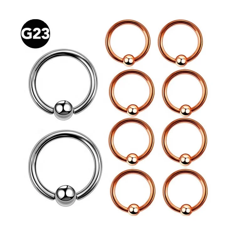  Pure Titanium G23 European and American simple nose ring earrings ornament ear Amazon cross border body