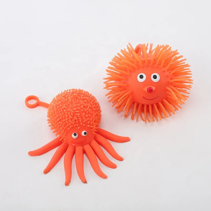 Wholesale Non-toxic Colorful Squeeze Squishy Cute Puffer Yoyo Ball