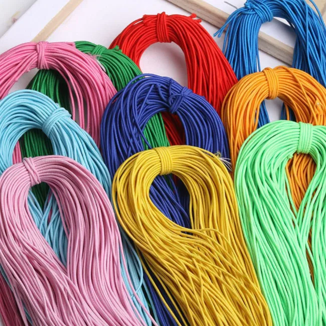  Factory Price Wholesale 2mm Colorful High-Quality Round Elastic Band Rope