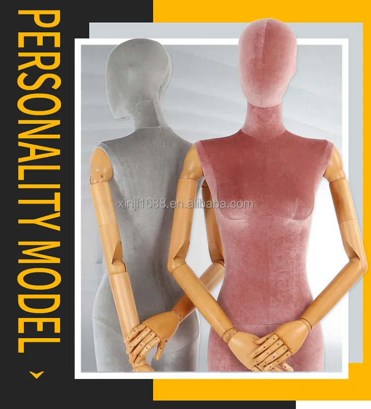 XINJI Fashion Clothing Store Full Size Mannequins Female Fabric Full Body Models Clothes Stand Mannequin for Window Display