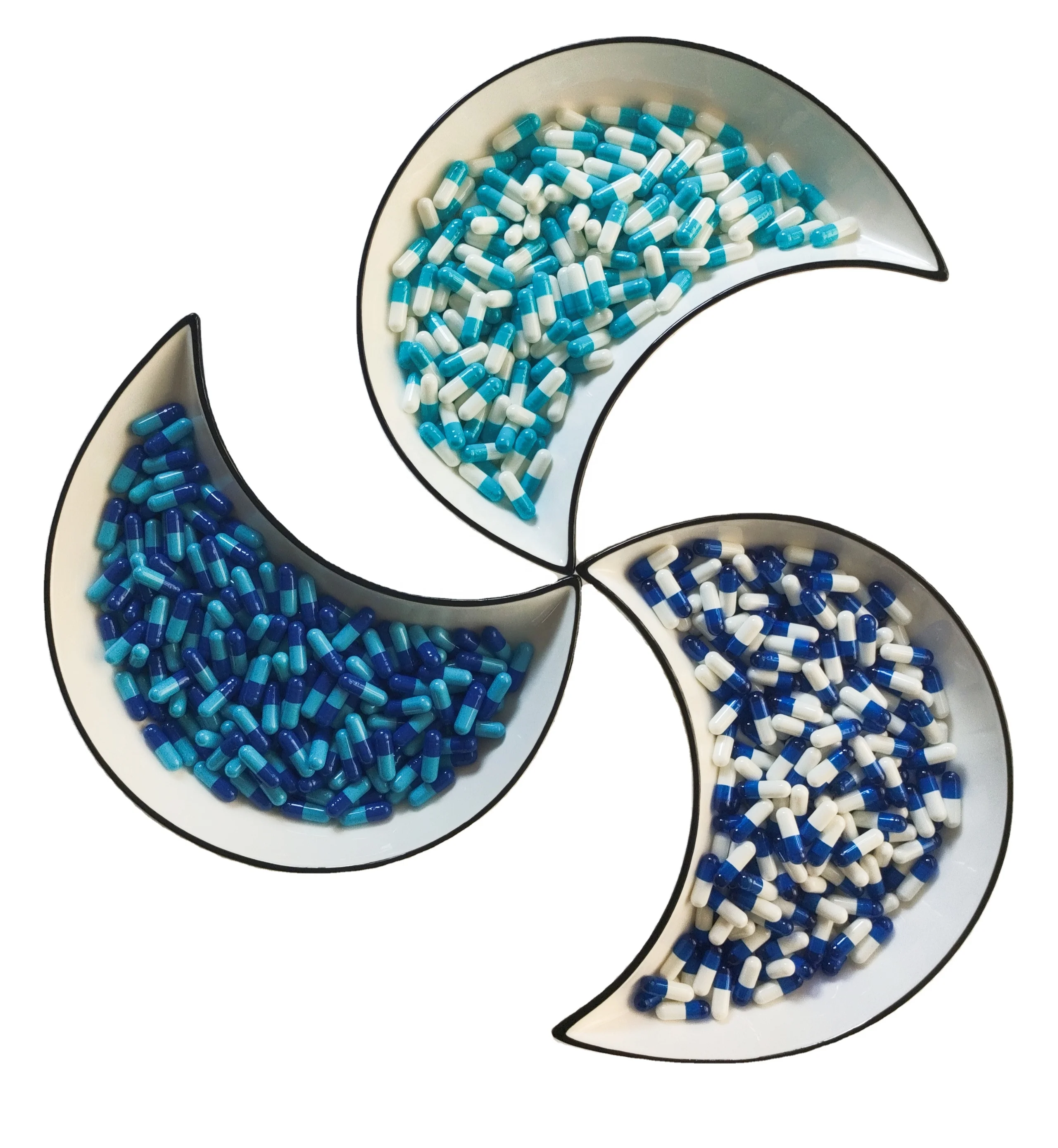 Size 0 Empty Hard Gelatin green green Capsules color customized capsule