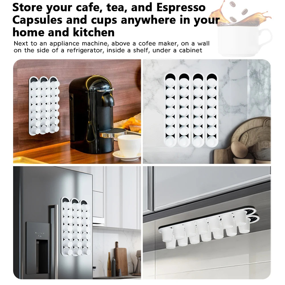 Factory Customized 1PCS Coffee Station Pods Holder Coffee Capsules Storage Rack For Kering Pods Coffee Pods Shelf