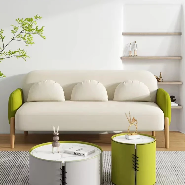 Nordic Simple Small Apartment Light Luxury Designer Sofa Modern Creative Leisure Living Room Multi Person Fabric Sofa