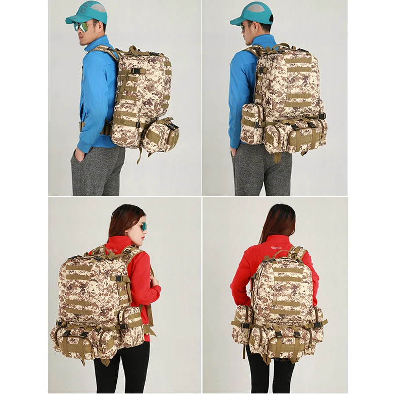 ALL PASS Outdoor Waterproof Hiking Survival Bag Tactical Backpack Multifunctional Backpack