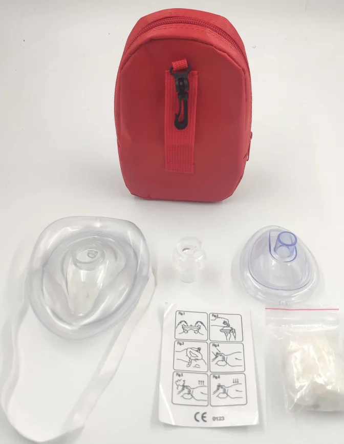 Portable Mini CPR Pocket Resuscitator first aid  kit Adult Child rescue Mask one way valve nice carry bag OEM logo manufacturer