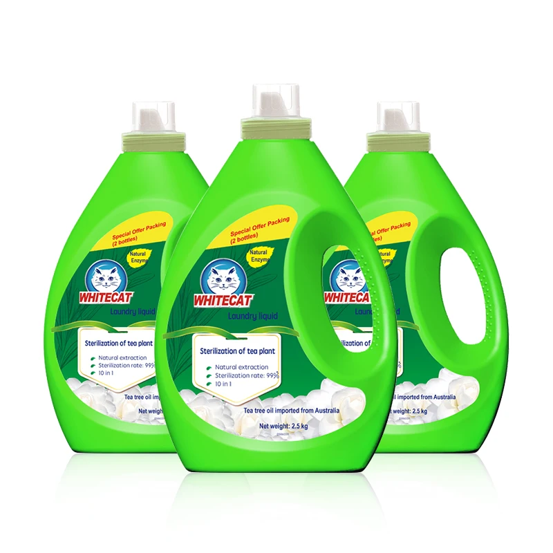 Whitecat OEM Full Effect Stain Removal Tea Tree Laundry Washing Detergent Liquid For Washing Hand