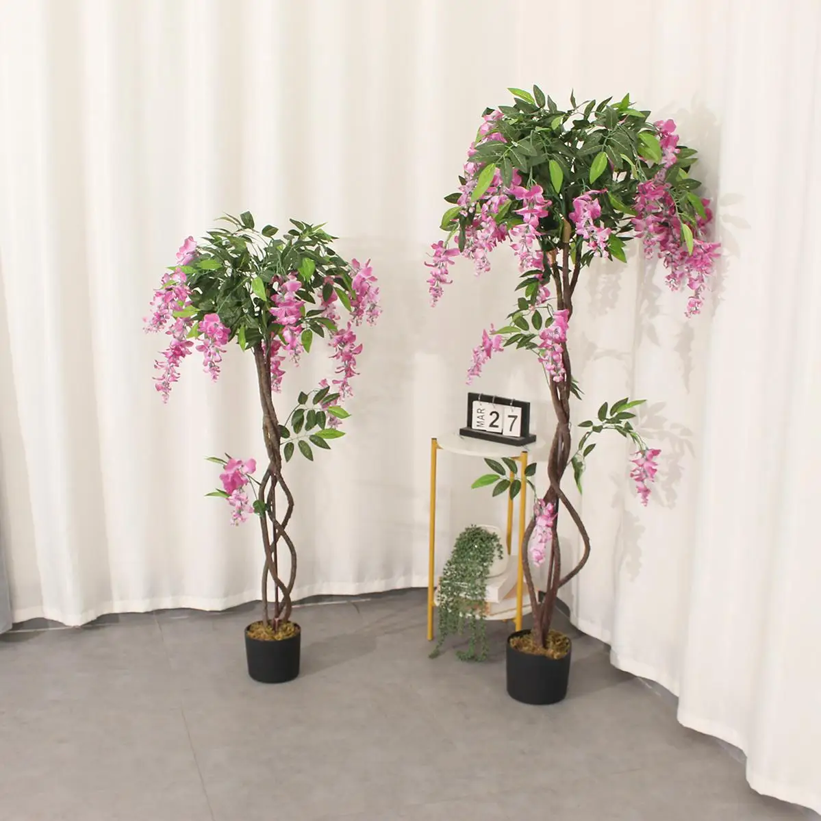 Artificial Plants White Large Top Selling Latest Green Decor Cherry 2024 Leaves Artificial Bromeliads Flowers