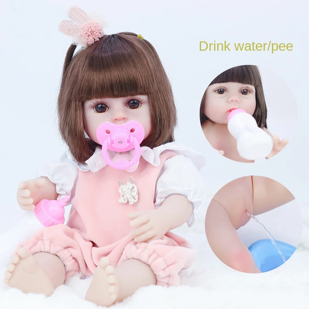 New Hot Products 15 inch Real Handmade Silicone Girls Vinyl Reborn Baby Doll for Painted Lifelike Newborn Toys Clothes Kits