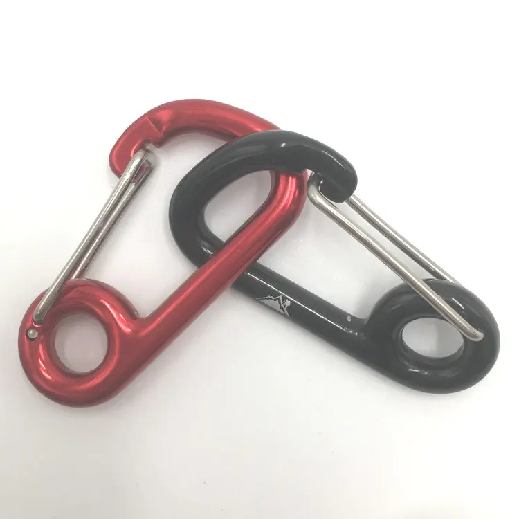 
Cheap key tag clip hook 6 cm aluminum carabiner with hole 