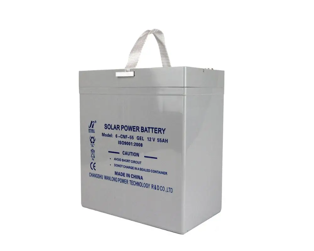 the solar battery for 12v55ah gel UPS long life deep cycle batter