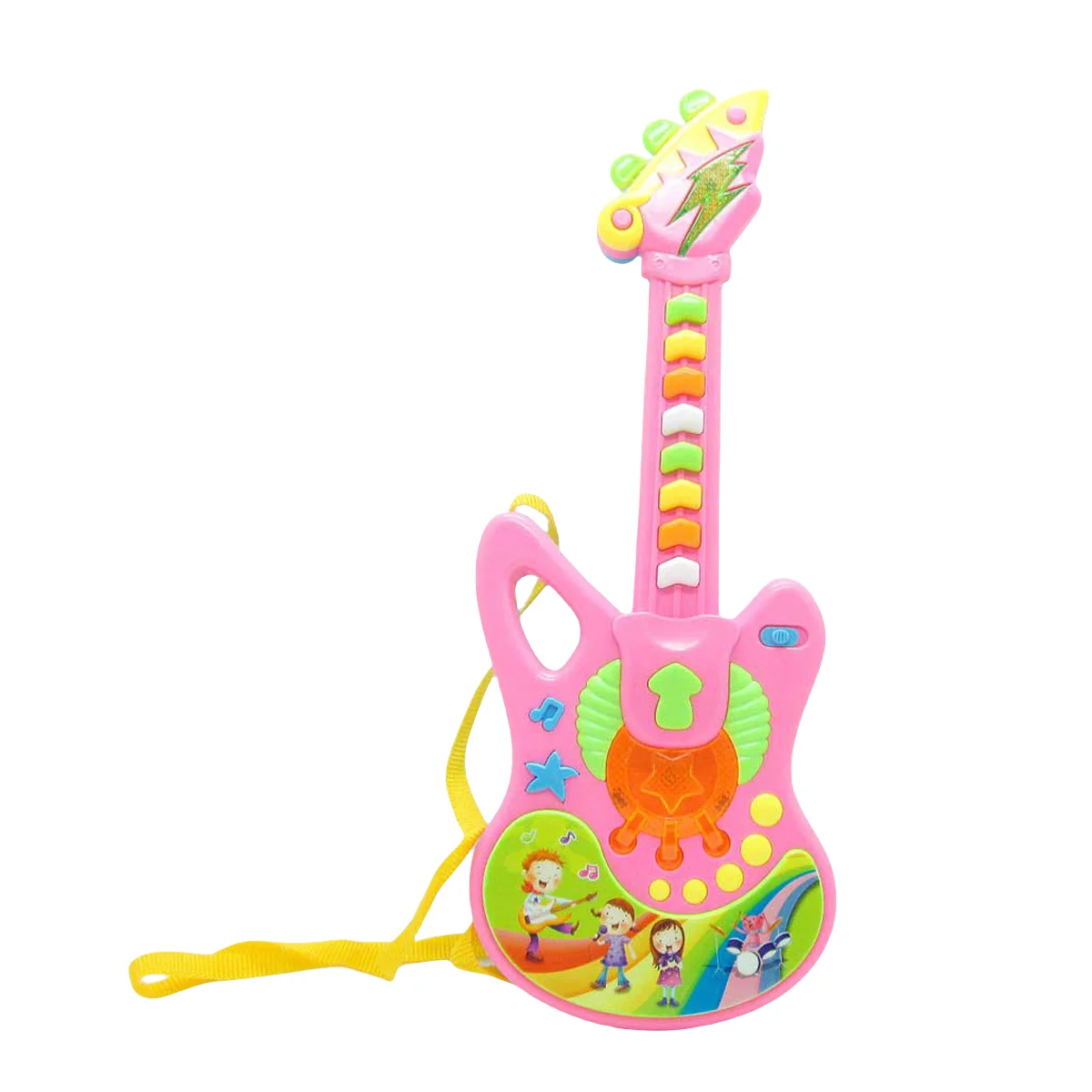Kids plastic China made guitar toy cheap price musical cartoon electric guitar toy