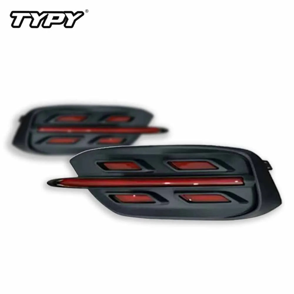 Carbon Fiber Rear Bumper Reflector Fog Lights For Honda Civic 10th Gen 2016-2020 Sedan Rear Lamp Dynamic DRL Turn Signal