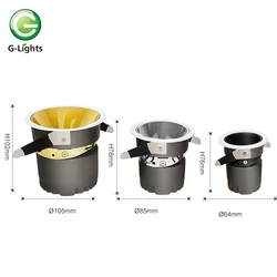 G-lights High Quality Indoor Ceiling Lighting 5w 7w 10w 12w 18w Recessed Cob Spotlight Led Spot Lamp