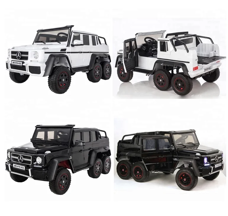 Unisex Six-Wheel Ride-On Toy Car for Kids G63 Model with Remote Leather Seat 12V Battery Including MP3 Function