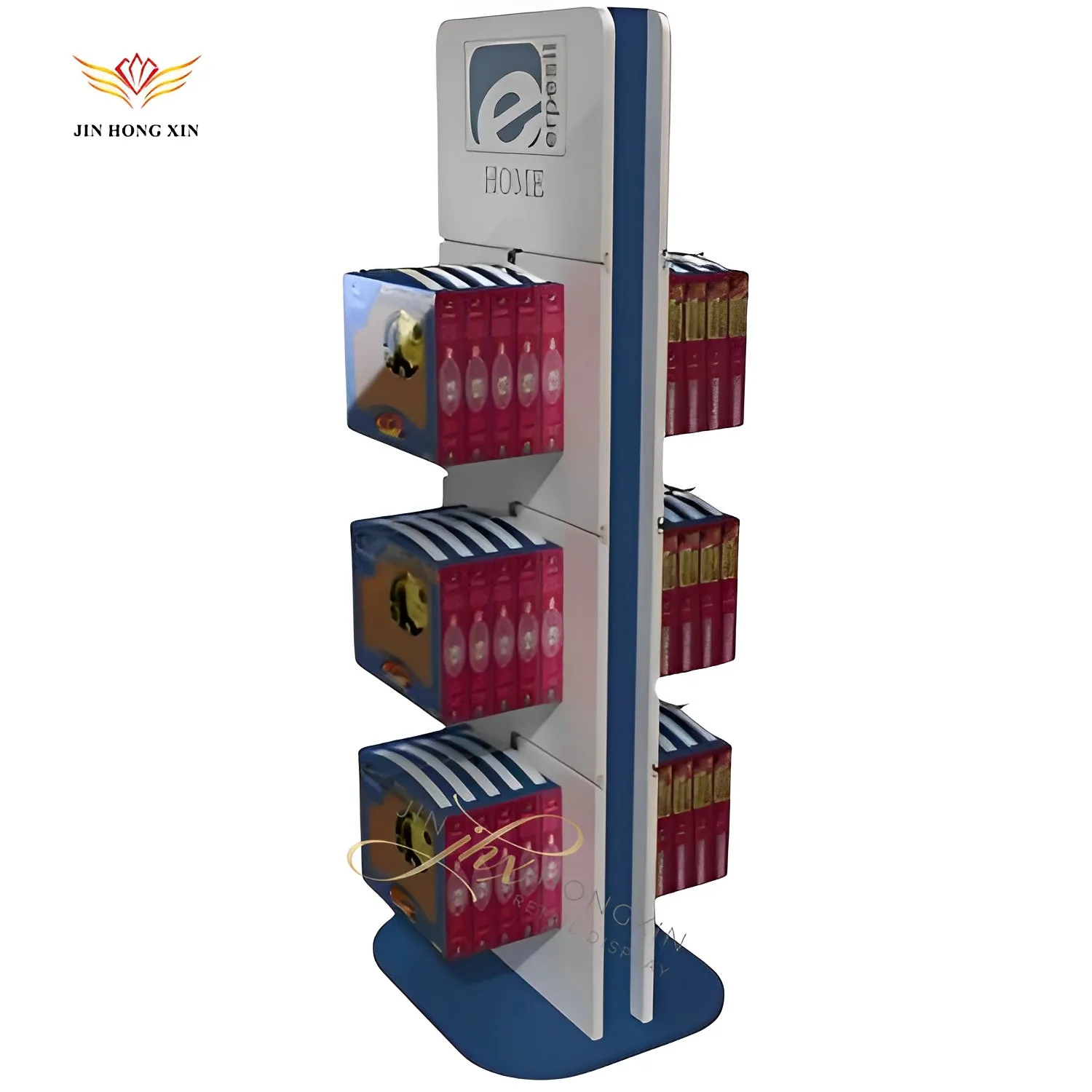 Digital Products Metal Display Stand Earphones Paper Floor Rack Carton Display for Chain Store Made of Steel