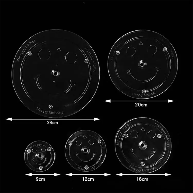 9/12/20/26cm Transparent Separator Plates Plastic Dowel Rods Set for Tiered Cake Construction and Stacking